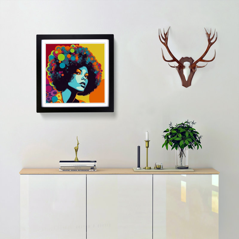 Single Picture Frame Print on Wood, Black Framed