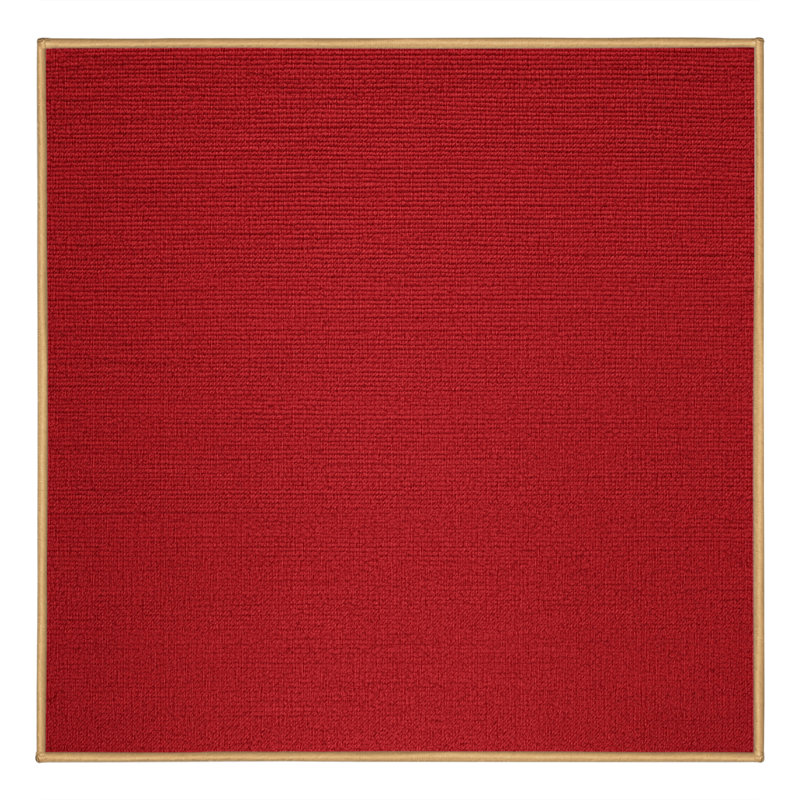Tapis rouge uni lavable à la machine, Carré 4 pi