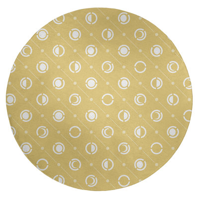 Tapis jaune/blanc lune phases