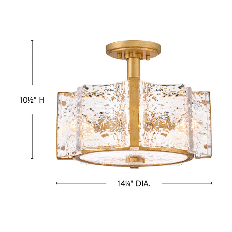 Florian 4 - Light Semi Flush Mount, Gold