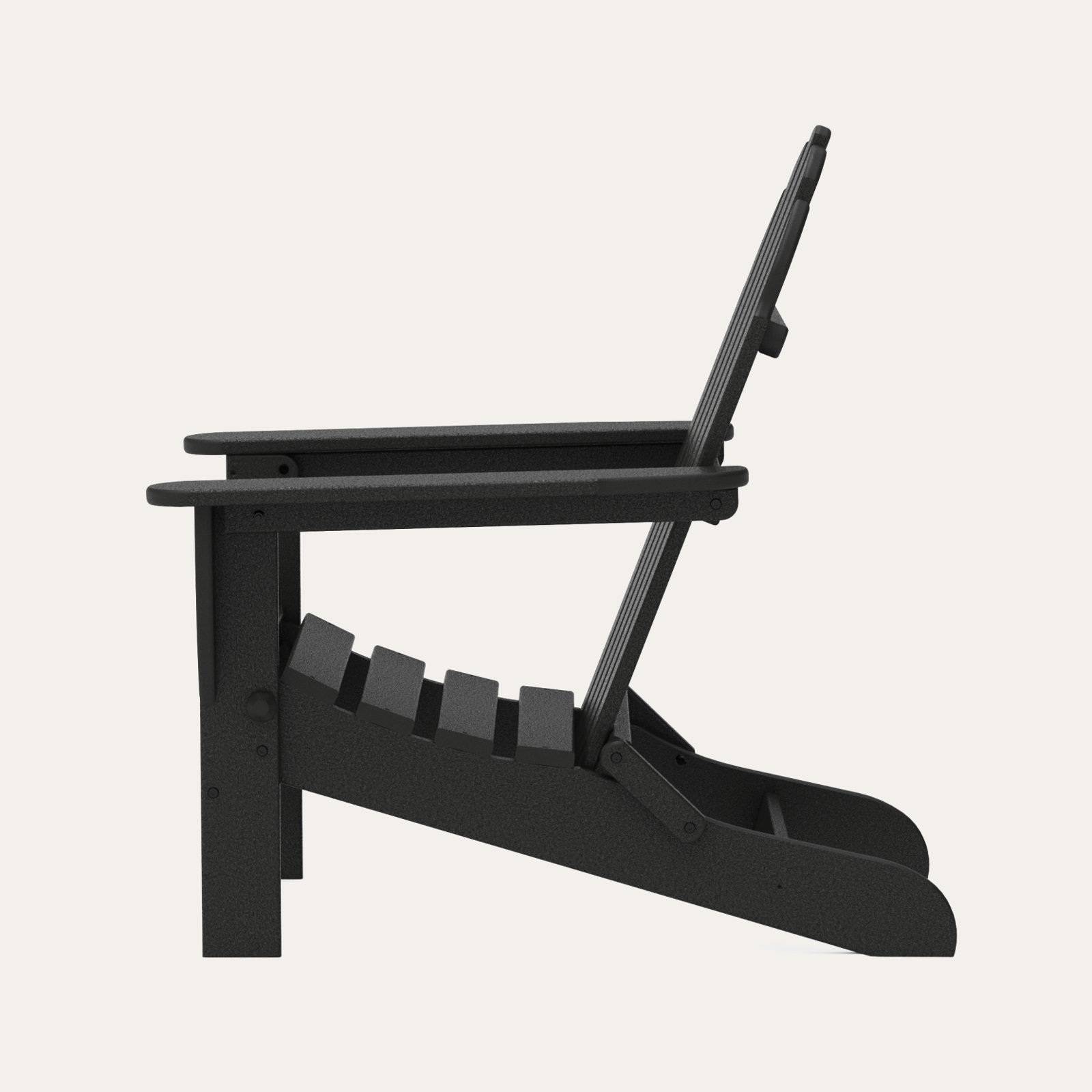 POLYWOOD Classic Adirondack Folding Adirondack Chair, Black