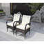 Chaises de salle à manger 2 pièces avec coussins Liberatore (coussin beige)