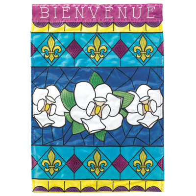 Drapeau de maison 42 po x 29 po Bienvenue Magnolia