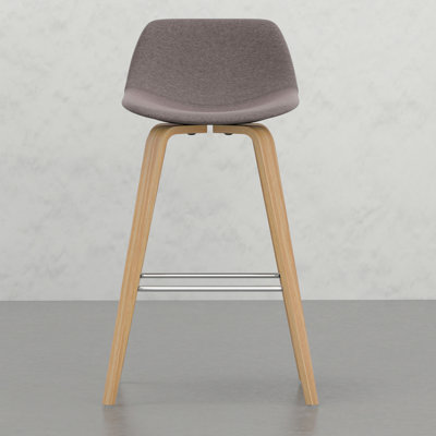 Mid-Century Modern Stools 2 - Cloth, Accent, Hip Look 2Pcs Retro Low-Profile Back, Upholstery