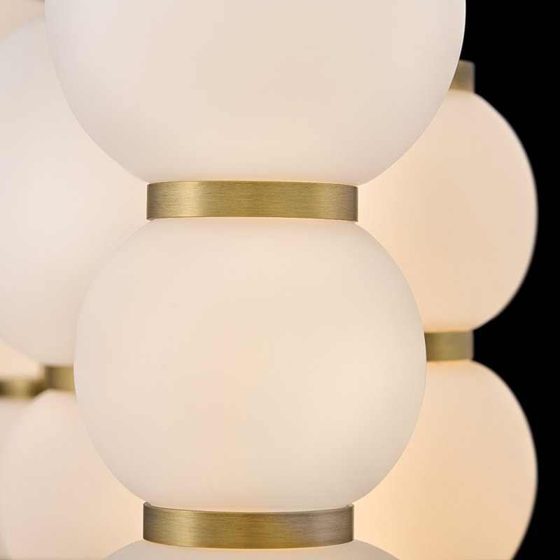 Trigo 1 - Light Steel LED Chandelier by Lisa McDennon