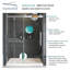 Porte de douche coulissante simple sans cadre de 56 à 60 po x H 76 po avec technologie TruMotion-69323039