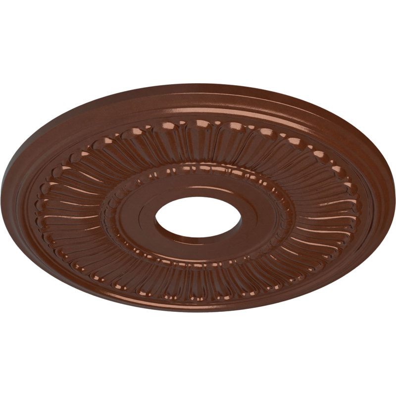 Médaillon de plafond H 16 po x l 16 po x P 0,75 po Melonie, Pièce de cuivre