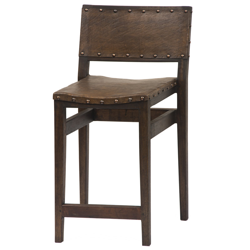 Kalla Counter Stool with Solid Wood Frame, 36.25" H x 19.5" W x 16.5" D