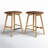Upholstered Counter Stool with Solid Wood Frame