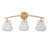 Dimmable Bathroom Vanity Light with White Jade Glass Shades