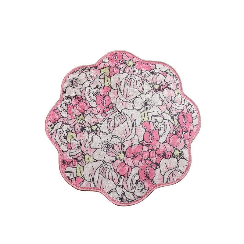 Tapis rond de qualité supérieure, 79,0 pouces, 100% polyester, hauteur des poils de 0,16 pouce | Antibactérien, antidérapant, dessous lavable à la machine | Parfait pour le salon, la chambre à coucher et la salle à manger, conception douce et durable