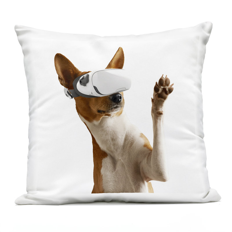Coussin d'extérieur VR Gamer Dog Design par CAD Designs