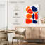Formes bleues orange Avery 