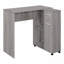 Bureau d'ordinateur, bureau personnel, coin, tiroirs de rangement, L 46 po, forme en L, travail, ordinateur portable, stratifié gris, contemporain, moderne-262531374