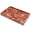 Plateau en pierre de marbre naturel pour salle de bain, plateau de service rectangulaire rouge