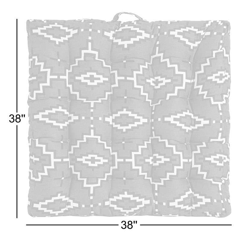 Coussin Sunbrella, Grey Geometic Shapes