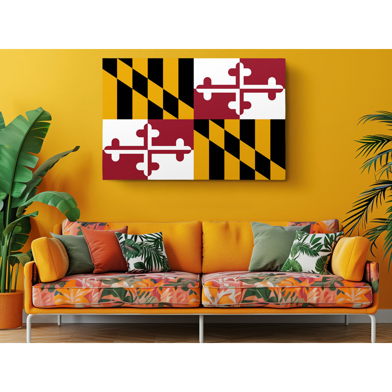 «Maryland State Flag», impression sur toile tendue, L 60 po x H 40 po