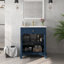 Lavabo de salle de bain moderne avec surface peinte et rangement-1559915559