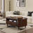 Solid wood coffee table with retro design-105624187