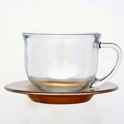 Emersyn Glass Teacup and Saucer