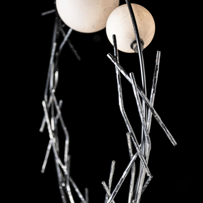 Lampe anneau Brindille, Argenté