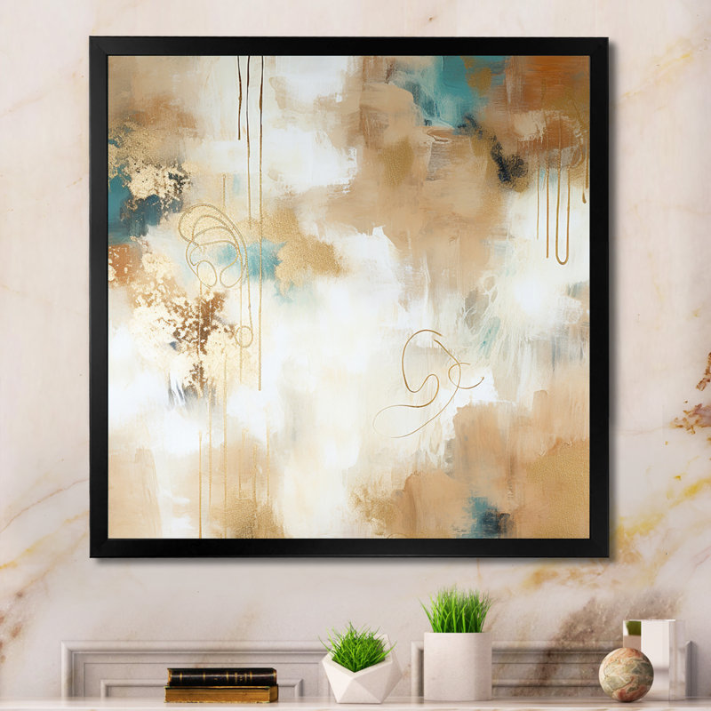 Impression sur toile encadrée dorée, H 36 po x l 36 po x P 1,5 po, Cadre simple noir