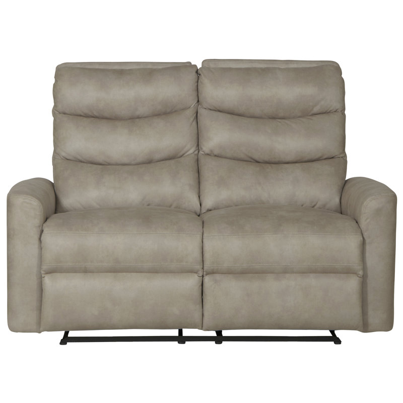 Causeuse inclinable à accoudoirs arrondis 56 po, Manuel, Beige