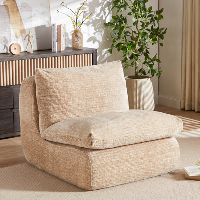 Fabric Gaming Lazy Chair, Ergonomic Curve, Long-Lasting Reading Design,