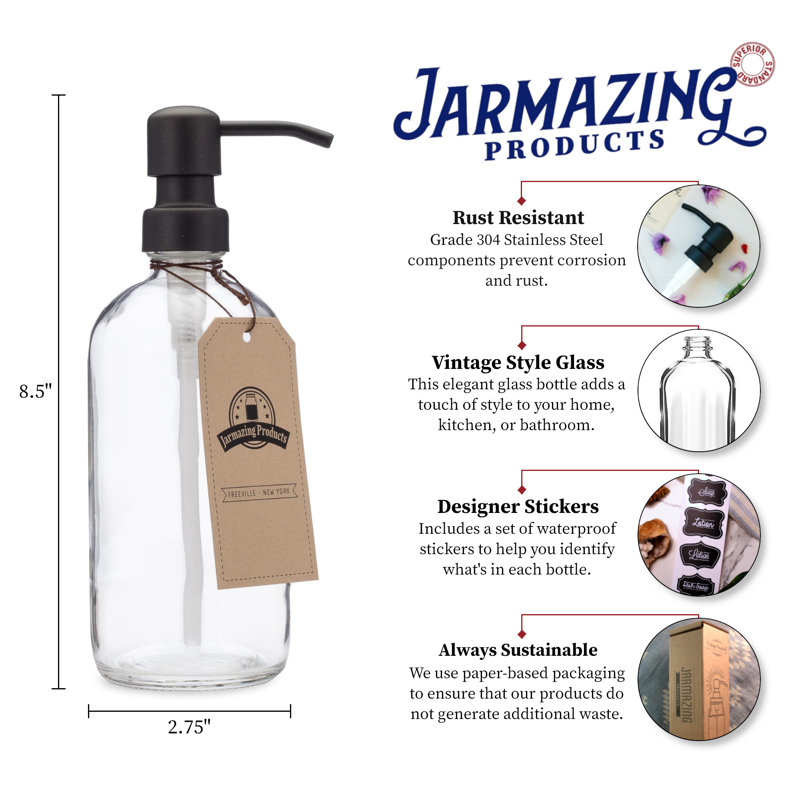 Soap / Lotion Dispenser, Black/Clear