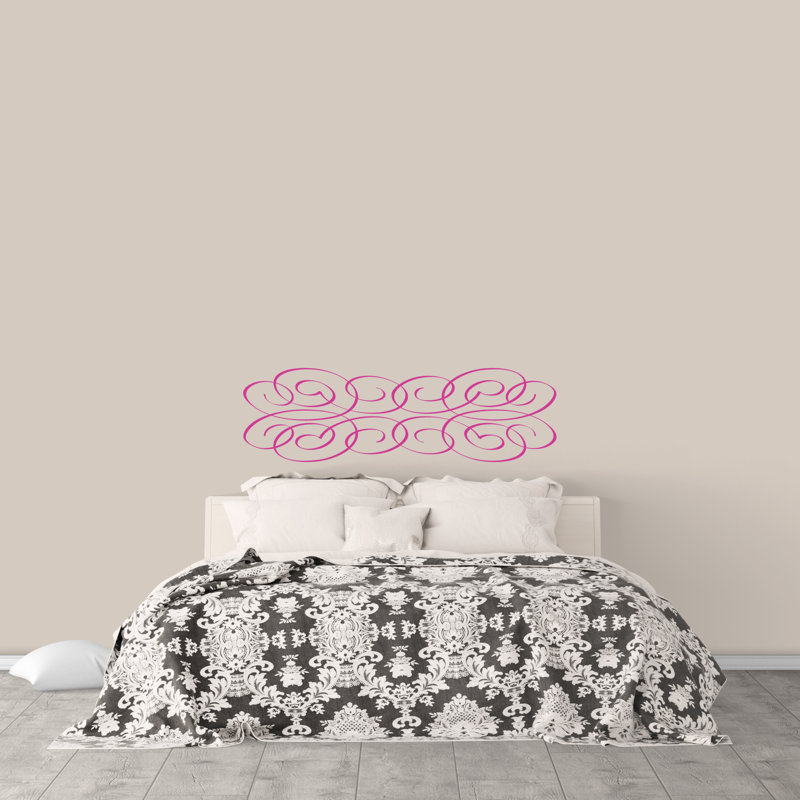 Décalcomanie murale tête tourbillon, Rose vif