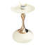 Table d'appoint Milk White - Petit salon en métal avec flamme dorée