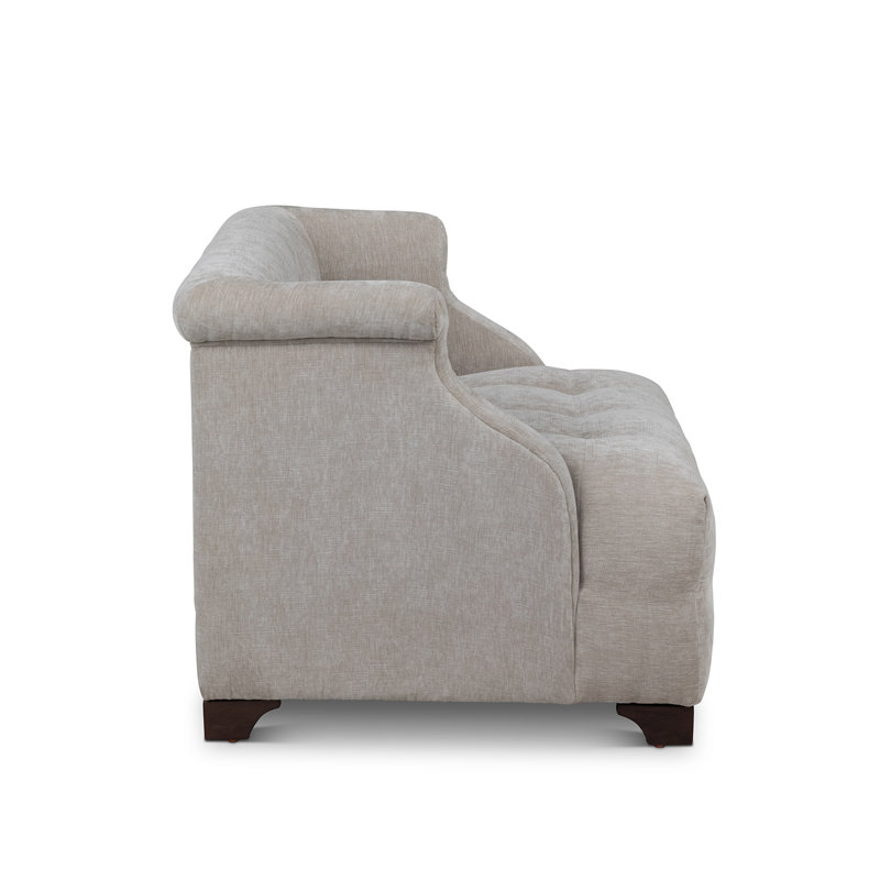 Scroll Arm Occasional Chair, Mocha, Putty