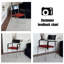 Chaise avec accoudoirs à dossier à lattes rouges (ensemble de 2)-130117418