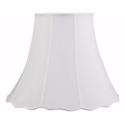 Abat-jour cloche en lin 15,55 "H (araignée) en blanc