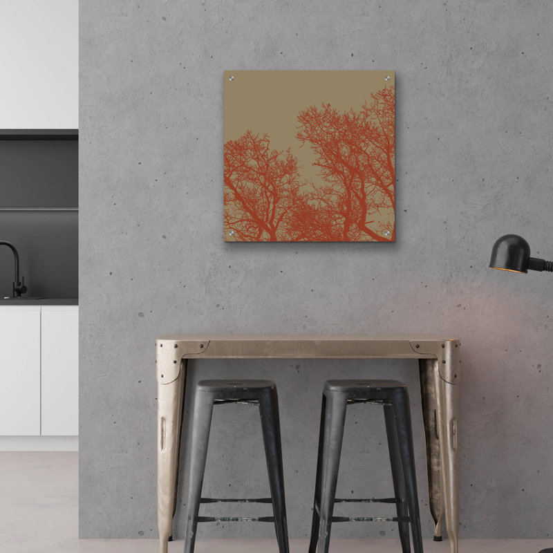 «Cinnamon Tree-1» par Erin Clark, art mural en verre acrylique, H 36 po x l 36 po x P 0,2 po