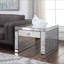 Table de bout en miroir, table de chevet carrée pour chambre à coucher, salon