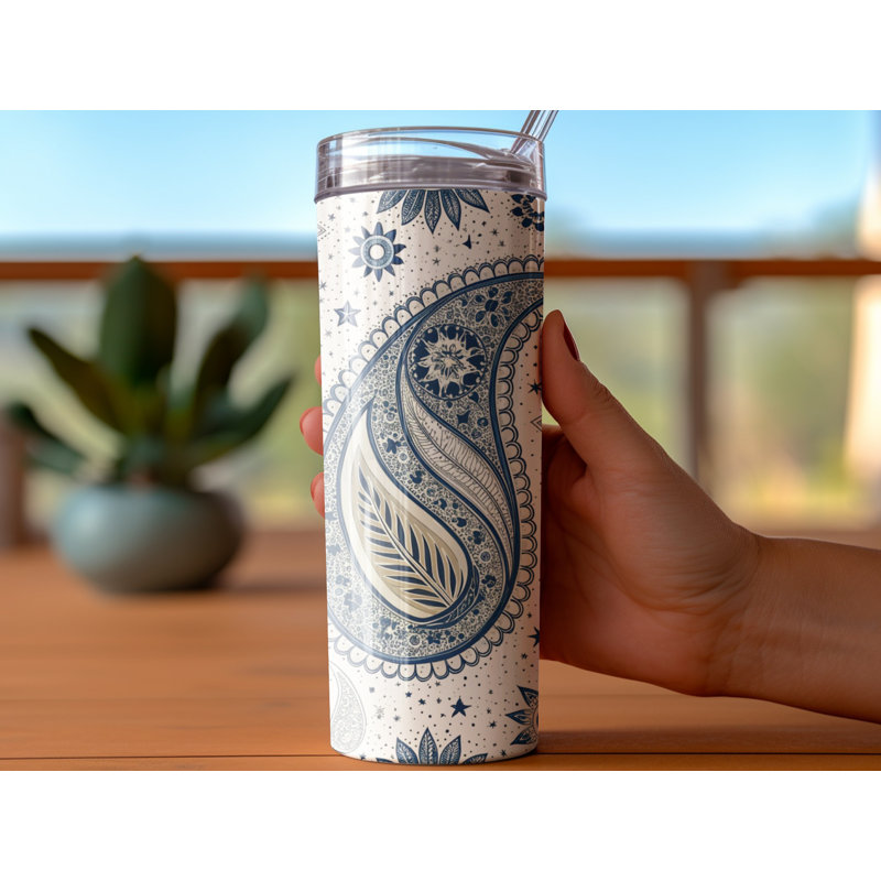 Choose Handmade Tumblers 591ml Vacuum Insulated Stainless Steel (18/8) Travel Tumbler with Straw