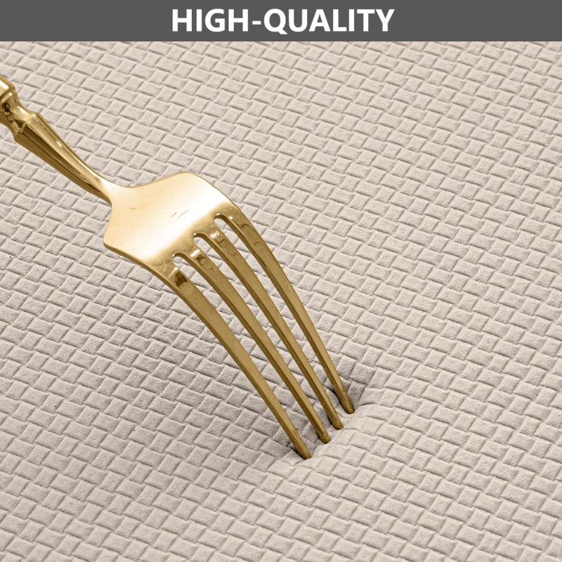 Solid Colour Anti-Fatigue Kitchen Mat, Beige