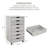 Garysburg 7-Drawer Office Storage File Cabinet on Wheels, Desk Filing Drawer Unit