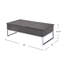 Table basse rectangulaire avec plateau relevable