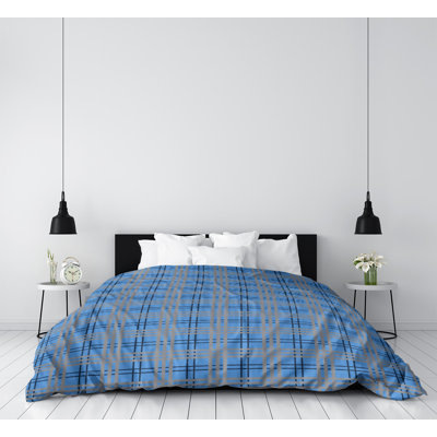 Polyester Plaid Duvet Cover