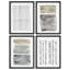 "Décoration murale abstraite moderne à motifs en noir et blanc", 4 pièces-101520037-101520035