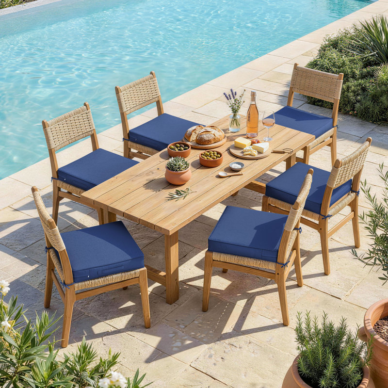 Outdoor Cushion Covers 19X19x3 Outdoor Seat Cushion Covers, Covers Only, 19" W x 19" D, Blue