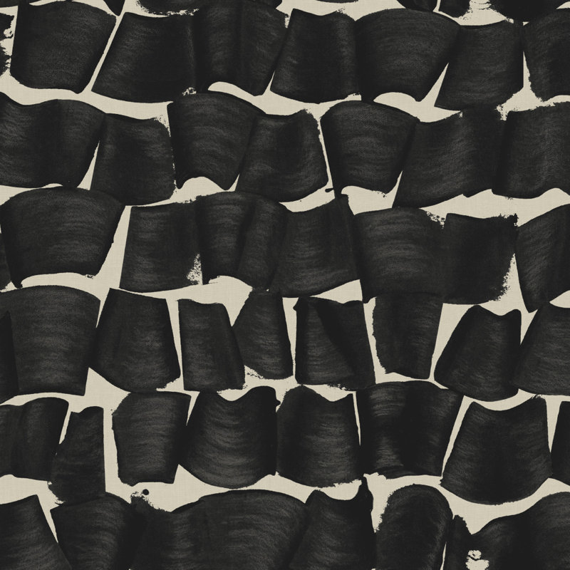 27' L x 27" W Wallpaper Roll, Black