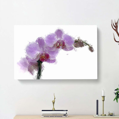 Purple Orchids In Bloom - Wrapped Canvas Painting
