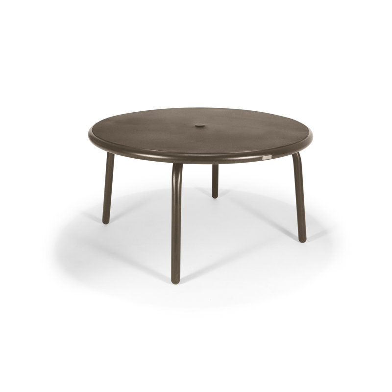 Holsen 54" Round KD Dining Table, Tan / Latte