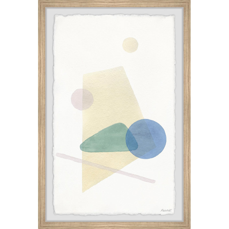Yellow Rectangle by Marmont Hill - Single Picture Frame Painting, 30 cm H x 20 cm W x 3.81cm D