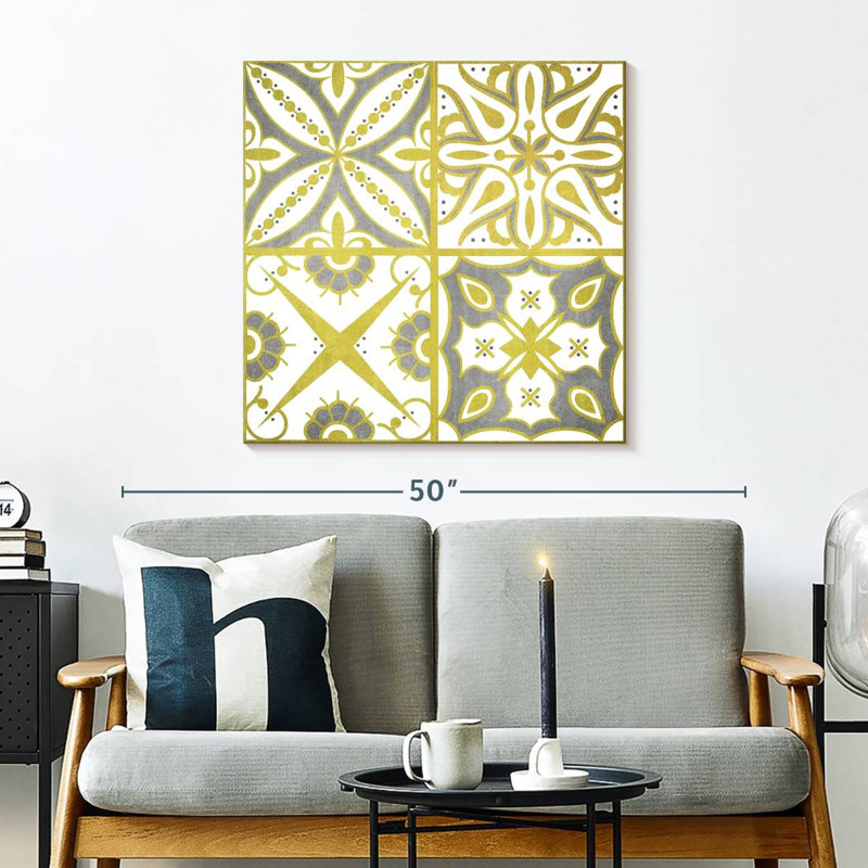 Carreaux azulejo or lime, H 30 po x l 30 po