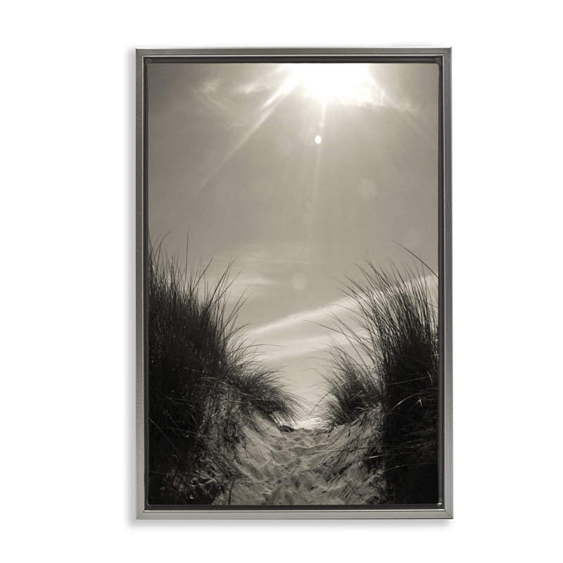 Toile flottante encadrée «Dune Valley» par Noah Bay, Cadre flottant gris lustré, H 25 po x l 17 po