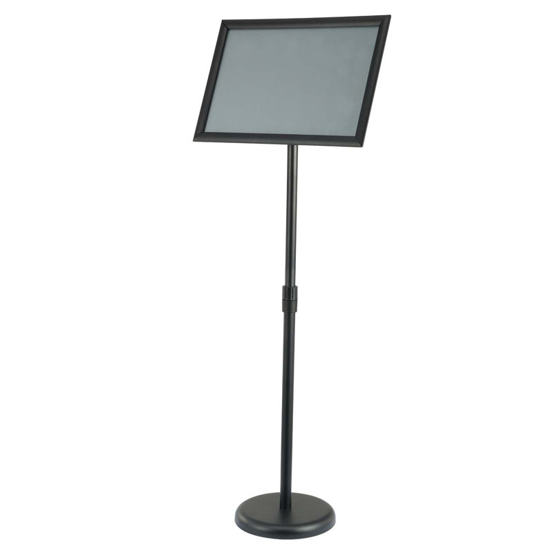 Porte-affiche piédestal avec base ronde remplissable, H 33,50 po x l 9,80 po x P 9,80 po